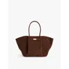 Demellier New York Leather Tote Bag In Mocha/mocha