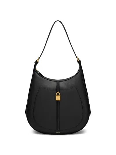 Demellier Women's Siena Grained Leather Hobo Bag In Black