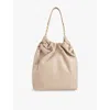 Demellier Womens Taupe Miami Leather Shoulder Bag