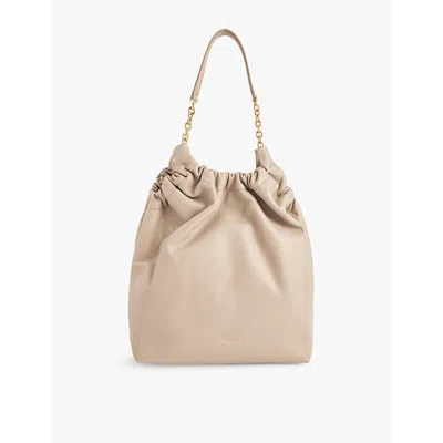 Demellier Womens Taupe Miami Leather Shoulder Bag In Taupe