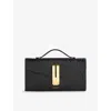 Demellier Womens Black Croc Vancouver Leather Clutch Bag