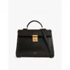 Demellier Womens Midi Paris Top-handle Leather Handbag Black