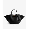 DEMELLIER DEMELLIER WOMEN'S BLACK THE MIDI NEW YORK LEATHER TOTE BAG