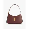 Demellier Womens Tokyo Leather Shoulder Bag Burgundy