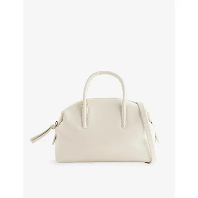 Demellier Womens Chalk The Small Stockholm Leather Handbag In Gray