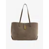 Demellier Womens The Tokyo Suede Tote Bag Deep Olive In Green