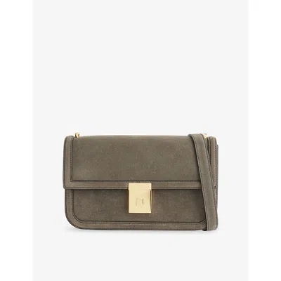 Demellier Womens Deep Olive/deep Olive Paris Suede Cross-body Bag