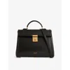 Demellier The Paris Midi Leather Top-handle Bag In Black