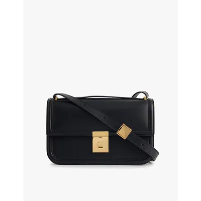 Demellier Paris Smooth Leather Shoulder Bag In Black