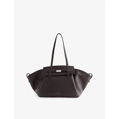 Demellier Womens  The Brooklyn Leather Shoulder Bag In Bordeaux