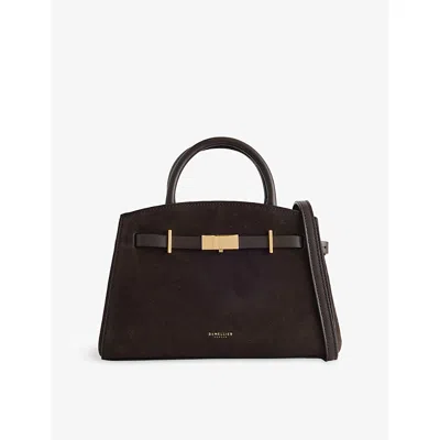 Demellier Womens Dk Choc/dk Choc The Small Hudson Suede Tote Bag In Brown