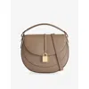 Demellier Womens Dk Taupe Siena Leather Saddle Bag In Brown