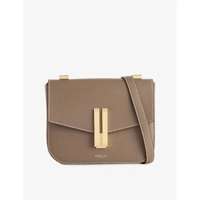 Demellier Womens Dk Taupe The Vancouver Leather Cross-body Bag In Brown