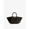 Demellier Womens Espresso/espresso Midi New York Leather Tote Bag