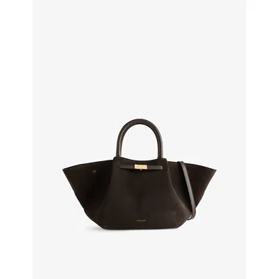 Demellier Womens Espresso/espresso Midi New York Leather Tote Bag
