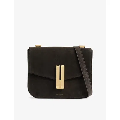 Demellier Womens  The Vancouver Leather Cross-body Bag In Espresso/espresso