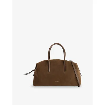 Demellier Womens Hazel/hazel The Midi Stockholm Suede Handbag In Brown