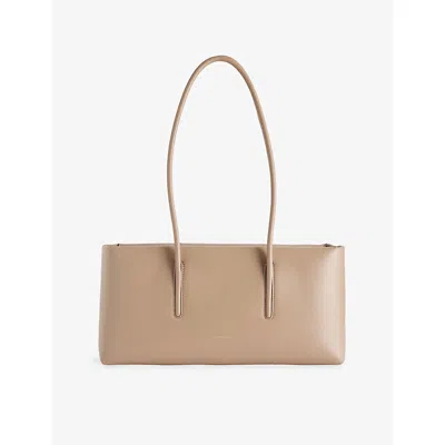 Demellier Womens Light Taupe The Stockholm Leather Shoulder Bag In Brown