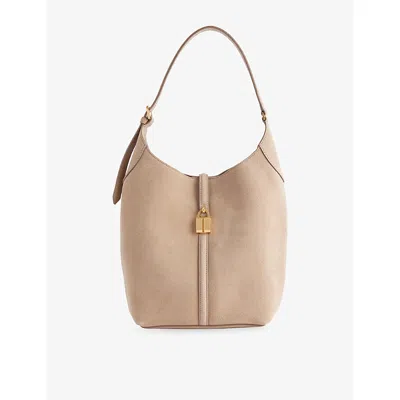 Demellier Womens Li.taupe/li.taupe The Siena Suede Bucket Bag
