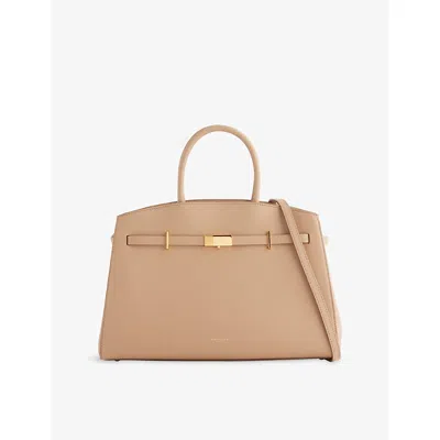 Demellier Womens Lt Taupe The Midi Hudson Leather Top-handle Bag