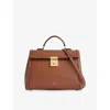 Demellier Womens  Midi Paris Top-handle Leather Handbag In Brown