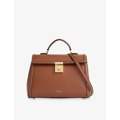 Demellier Womens  Midi Paris Top-handle Leather Handbag In Brown