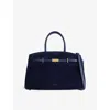 Demellier Womens Mn.blue/mn.blue The Midi Hudson Suede Top-handle Bag In Blue