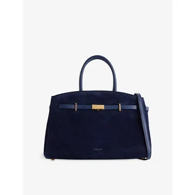 Demellier Womens Mn.blue/mn.blue The Midi Hudson Suede Top-handle Bag