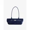 Demellier Womens Mn.blue/mn.blue The New York Suede Shoulder Bag In Blue