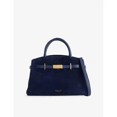 Demellier Womens Mn.blue/mn.blue The Small Hudson Suede Tote Bag