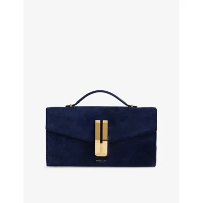 Demellier Womens Mn.blue/mn.blue Vancouver Suede Clutch Bag