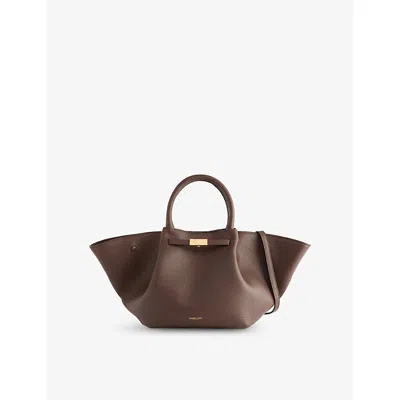 Demellier Womens Mocha Midi New York Leather Tote Bag