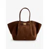 Demellier The New York Suede Tote Bag In Mocha /mocha