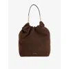Demellier Miami Bag Mocha Suede And Mocha Smooth In Brown