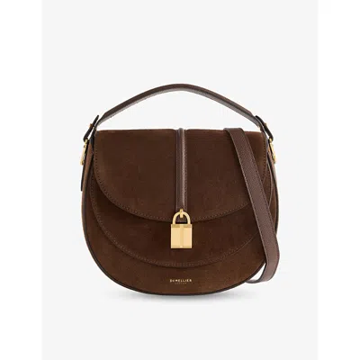 Demellier Womens Mocha/mocha The Siena Sadle Leather Cross Body Bag