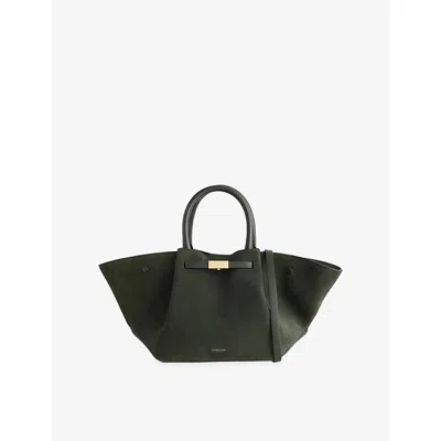 Demellier Womens Moss Green/moss Grn New York Midi Leather Tote Bag
