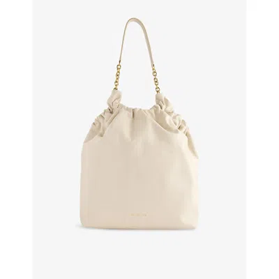 Demellier Womens  Miami Leather Shoulder Bag In White