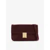Demellier Womens Burgundy F02 Paris Suede Cross-body Bag