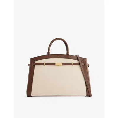 Demellier Womens Saltpr/mocha The Hudson Leather Tote Bag