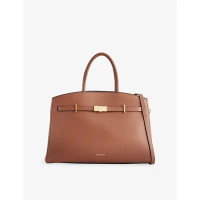 Demellier Womens Tan W/be The Midi New York Leather Tote Bag