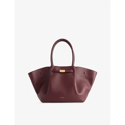 Demellier Womens The Midi New York Leather Tote Bag Burgundy