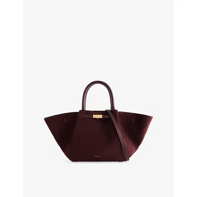 Demellier Womens Burgundy/burgundy The Midi New York Suede Tote Bag