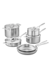 Demeyere Industry 10-pc. Stainless Steel Cookware Set In Silver