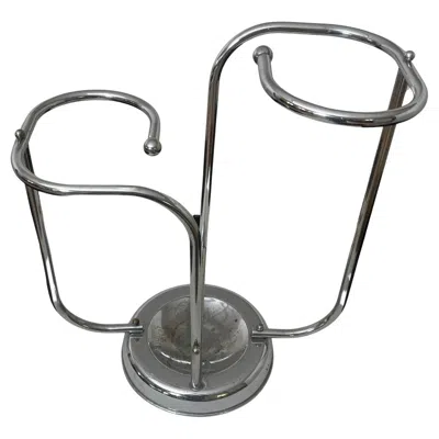 Pre-owned Demeyere Art Deco Chrome Umbrella Stand, Tubular Steel, Chrome-plated, Belgium Circa 1930 In Gray