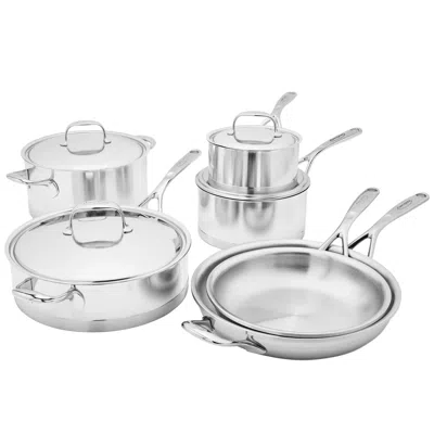 Demeyere Atlantis 10-pc Stainless Steel Cookware Set In Metallic