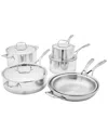 Demeyere Atlantis 7 Stainless Steel 10-pc. Cookware Set In Metallic
