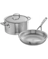 Demeyere Atlantis 7 Stainless Steel 3-pc. Cookware Set In Metallic