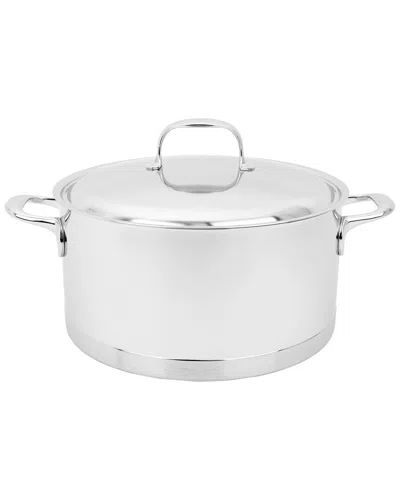 Demeyere Atlantis Proline 7 8.9qt Stainless Steel Dutch Oven In Silver