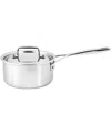 Demeyere Essential 5-ply 1.5qt Stainless Steel Saucepan With Lid In Silver