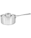 Demeyere Essential 5-ply 1.5qt Stainless Steel Saucepan With Lid In Silver